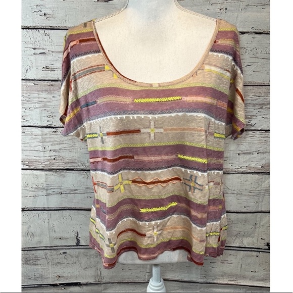 NWT Patterson J. Kincaid southwestern linen western embroidered lagenlook Aztec - Picture 9 of 10